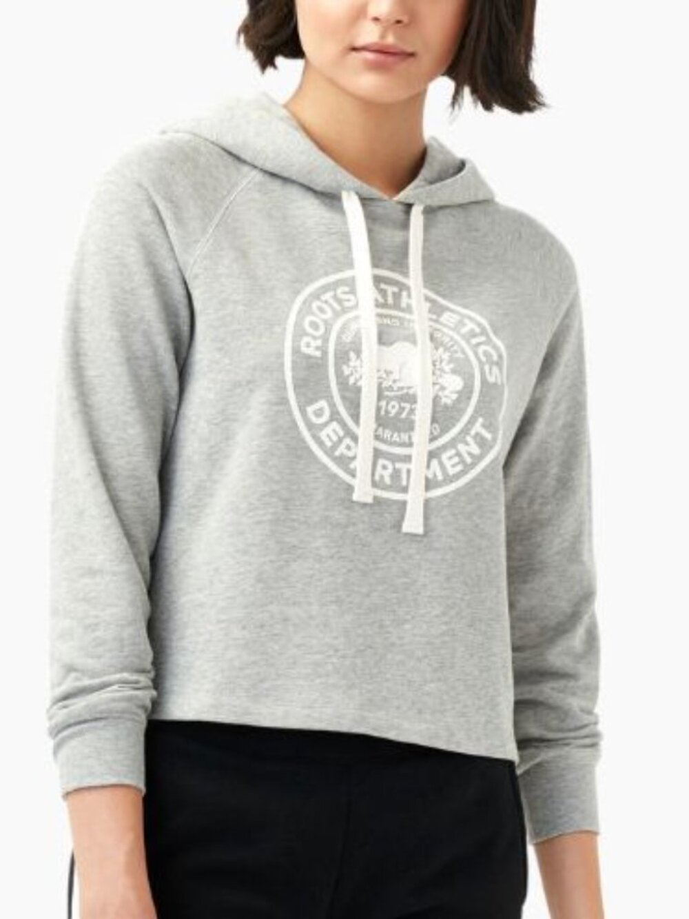 Roots Cropped Grey Hoodie (new without tags - never worn)